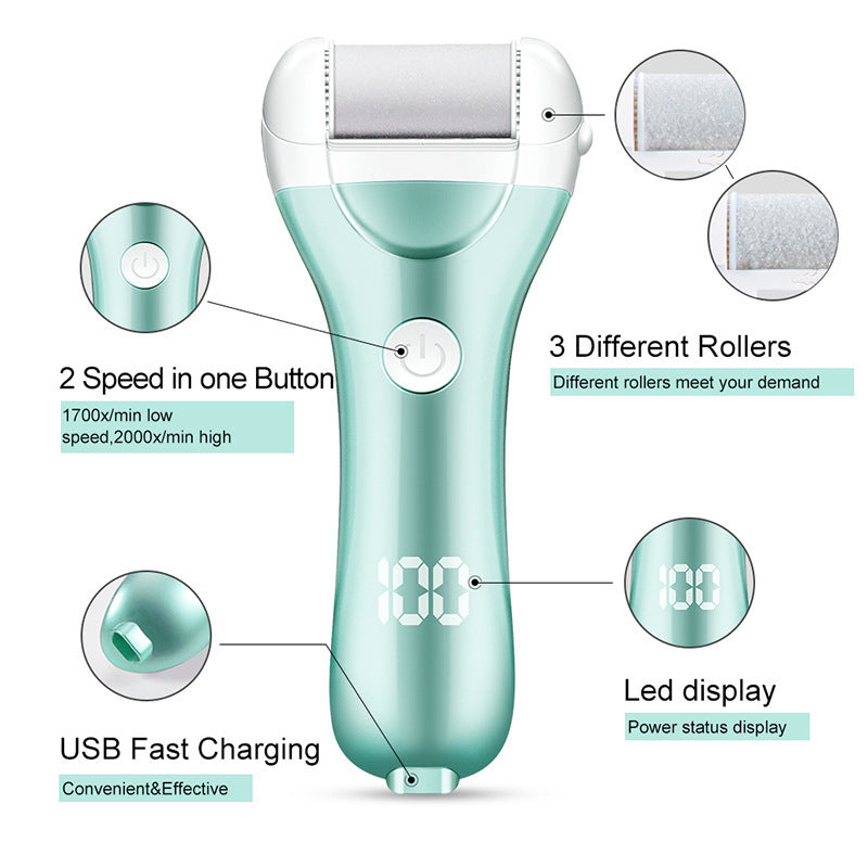 Charged Electric Foot File For Heels Grinding Pedicure Tools Professional Foot Care Tool Dead Hard Skin Callus Remover