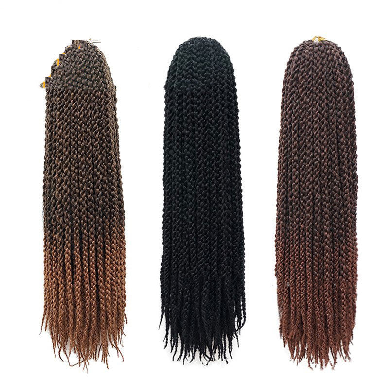 Crochet Braid Hair Synthetic Black Brown Senegalese Twist Crochet Twist Braids For Women